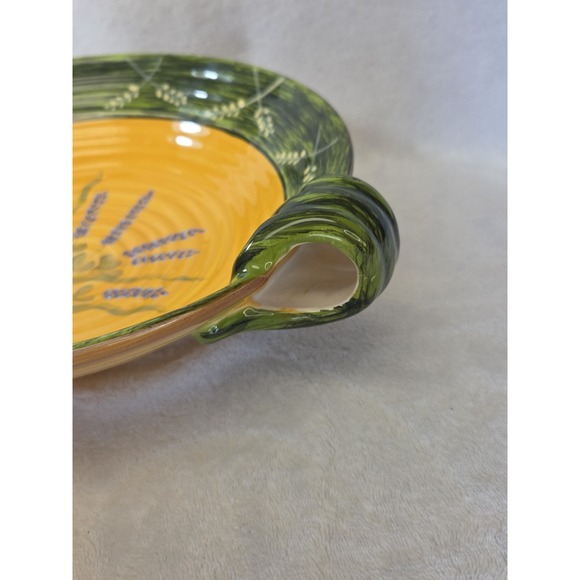 Hausenware by Mary Jane Mitchell 2001 Yellow Ceramic Serving‎ Bowl - Picture 6 of 11